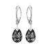Sudraba auskari "Mēness Gaisma (Silver Night)" ar Swarovski™ kristāliem